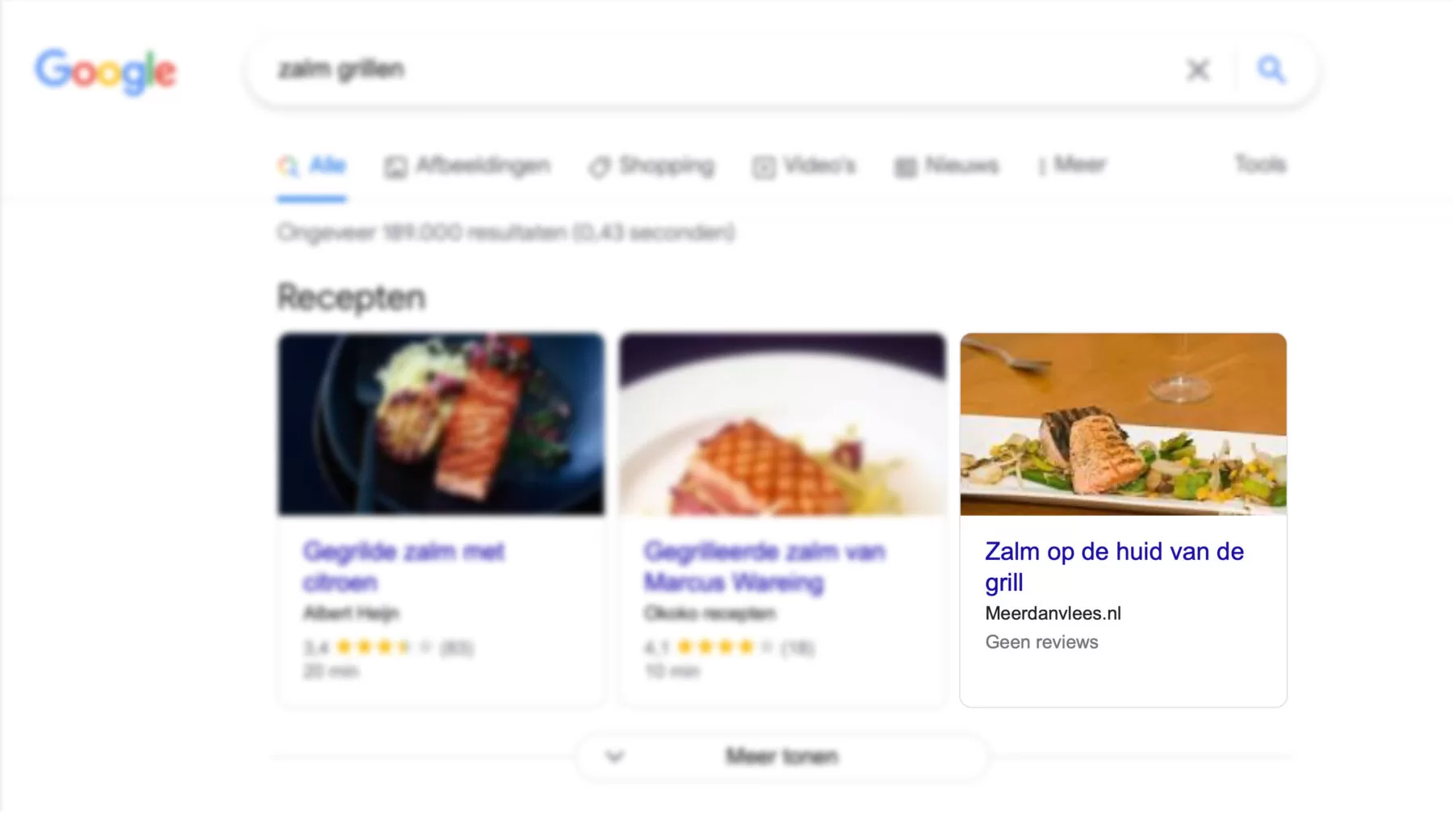Voorbeeld structured data recept
