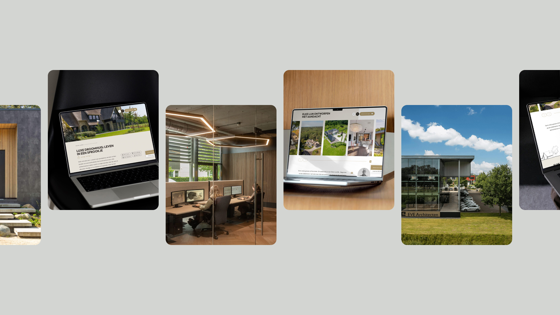 Woningontwerpen van EVE Architecten in een beeldcarrousel